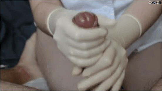 Handjob precum nurse tugging